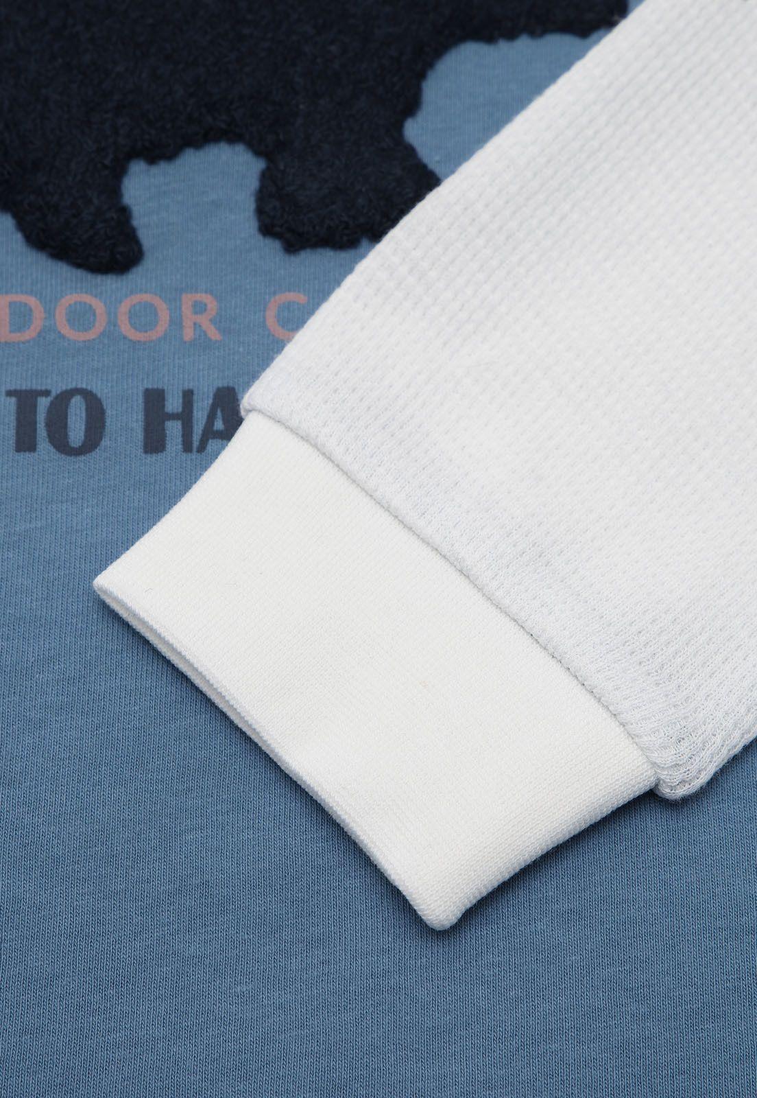 Polera Manga Larga Niño Osito OPOO608AZ-3