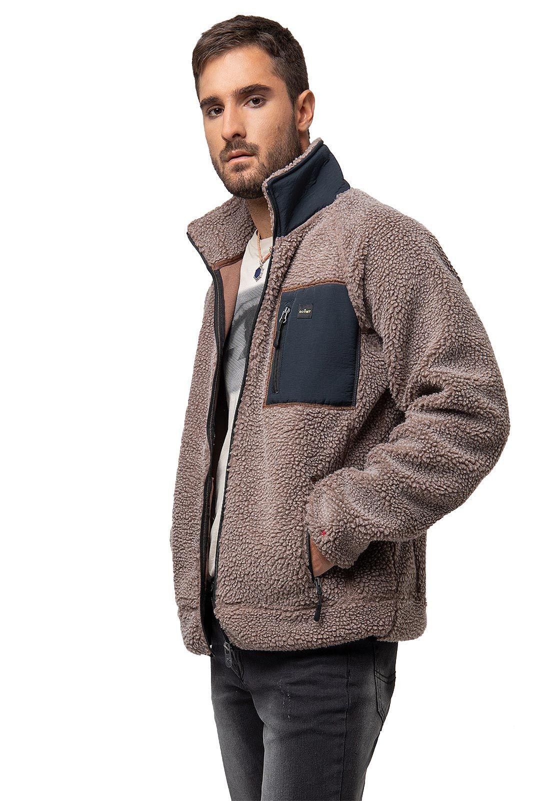 Chaqueta Sherpa Taupe Soviet-0