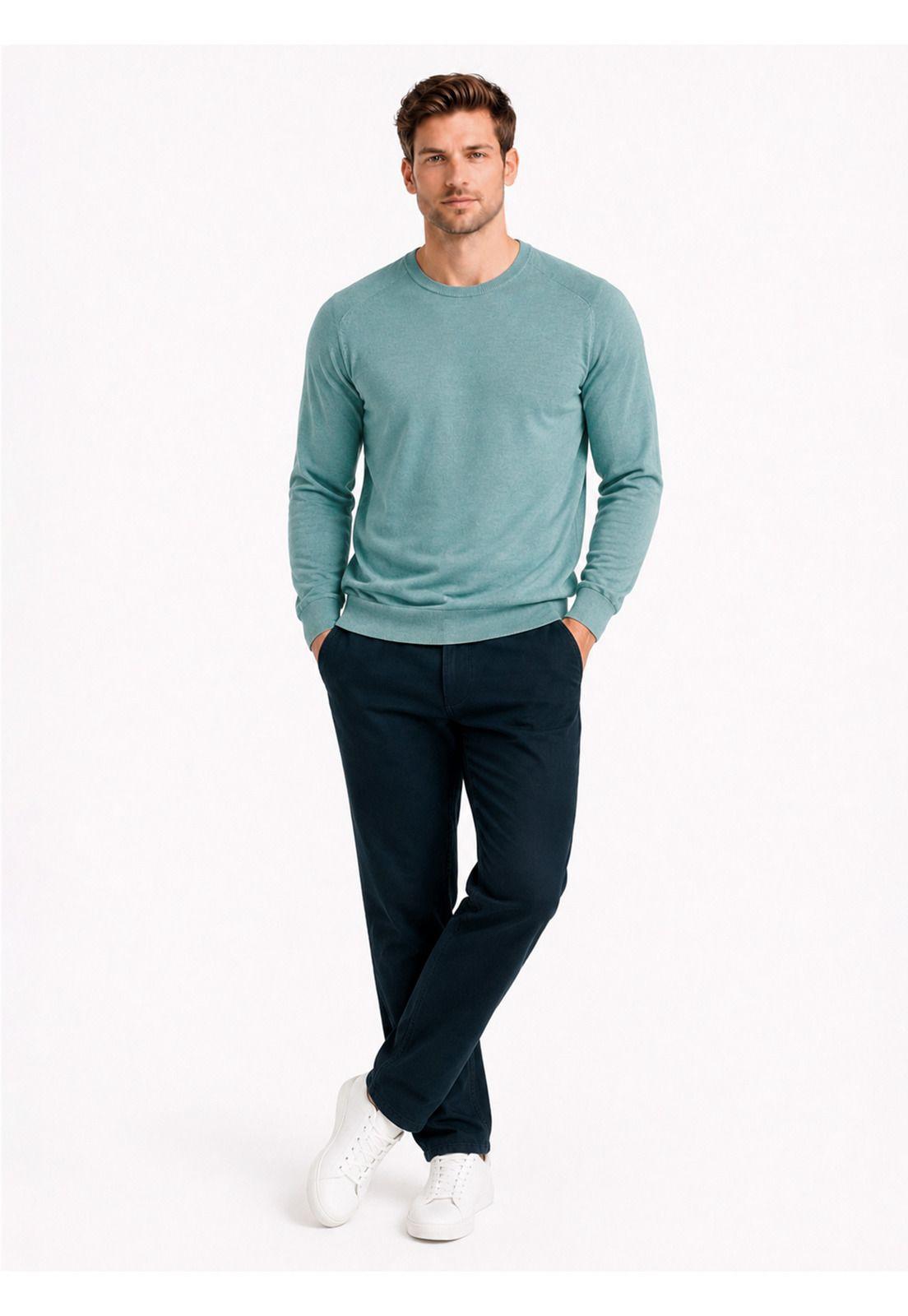 Sweater Stone Wash Regular Fit Verde Claro Arrow SW34086AQ-3