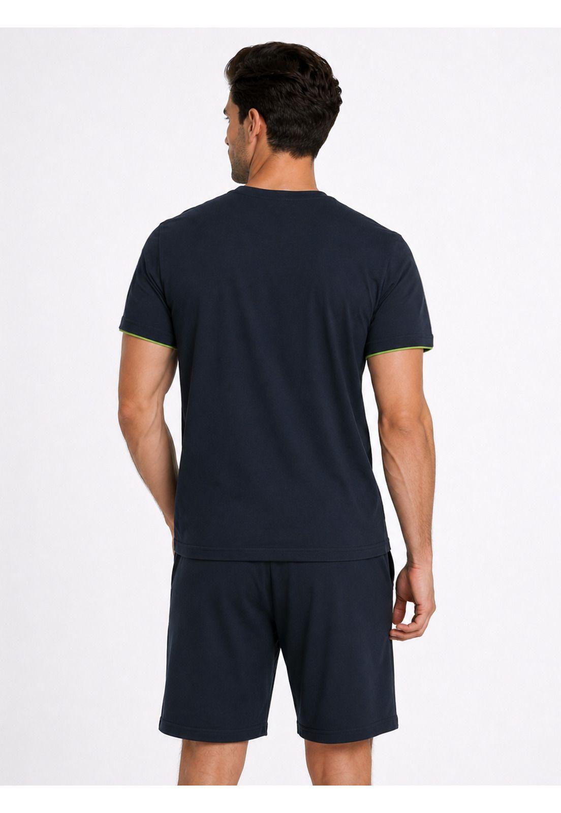 Pijama Corto Regular Fit Azul Piero Butti PBDVP03AZ-1