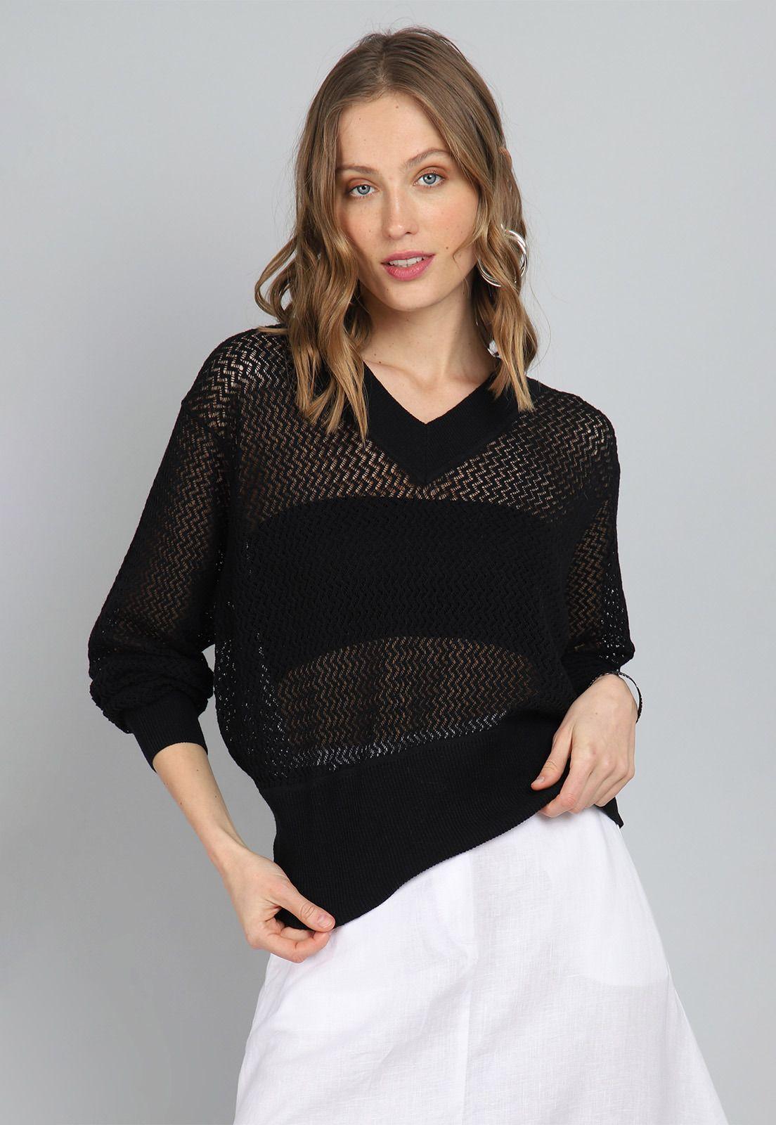 Sweater De Cuello En V Mujer Esprit 044EE1I322-0