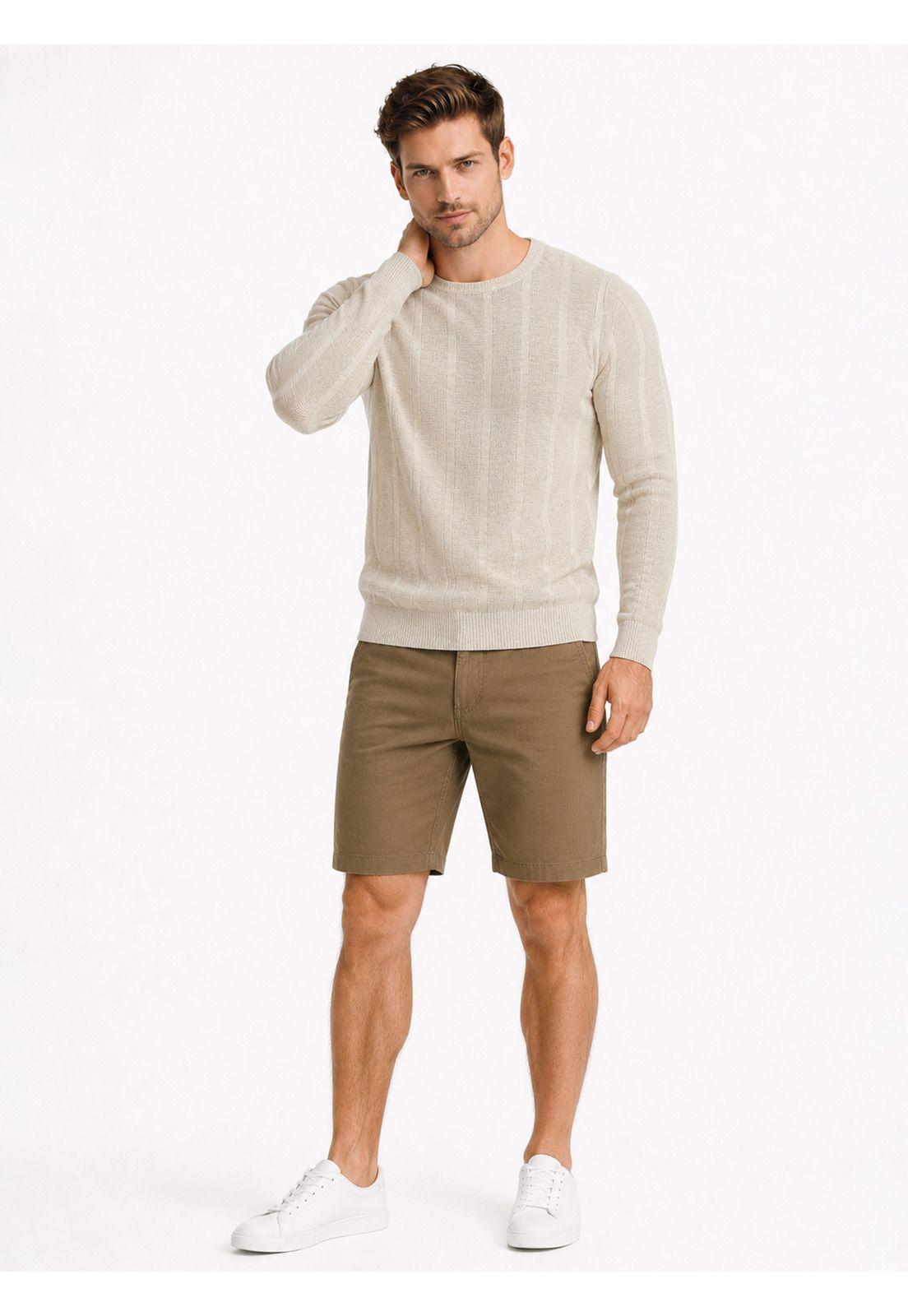 Sweater Stone Wash Regular Fit Beige Arrow SW34089BE-3