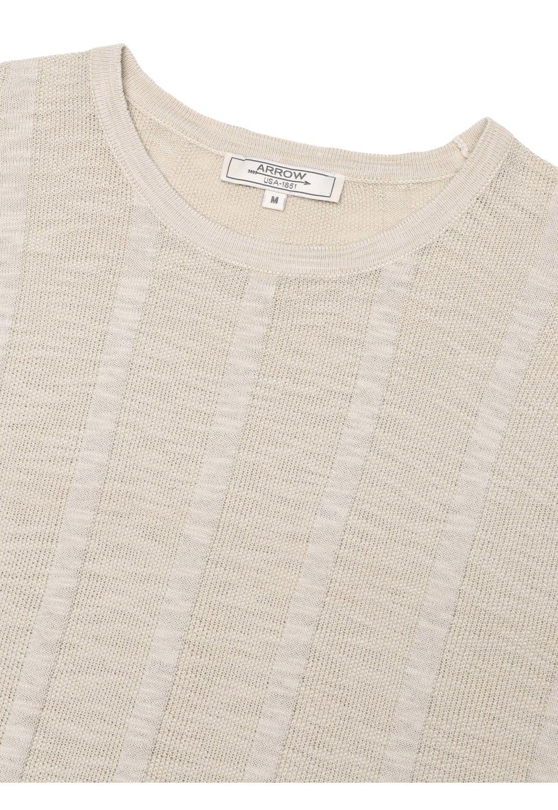 Sweater Stone Wash Regular Fit Beige Arrow SW34089BE-4