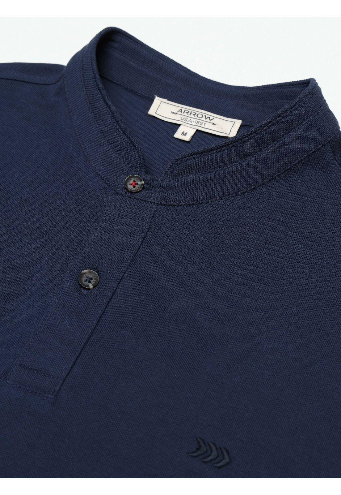 Polera Cuello Mao Regular Fit Azul Arrow PO34037AZ-4