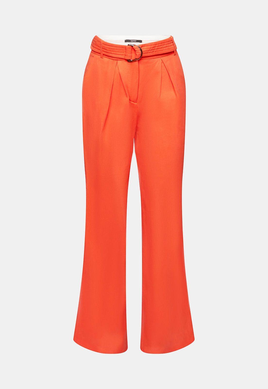 Pantalones Anchos De Tiro Alto Mujer Esprit-3