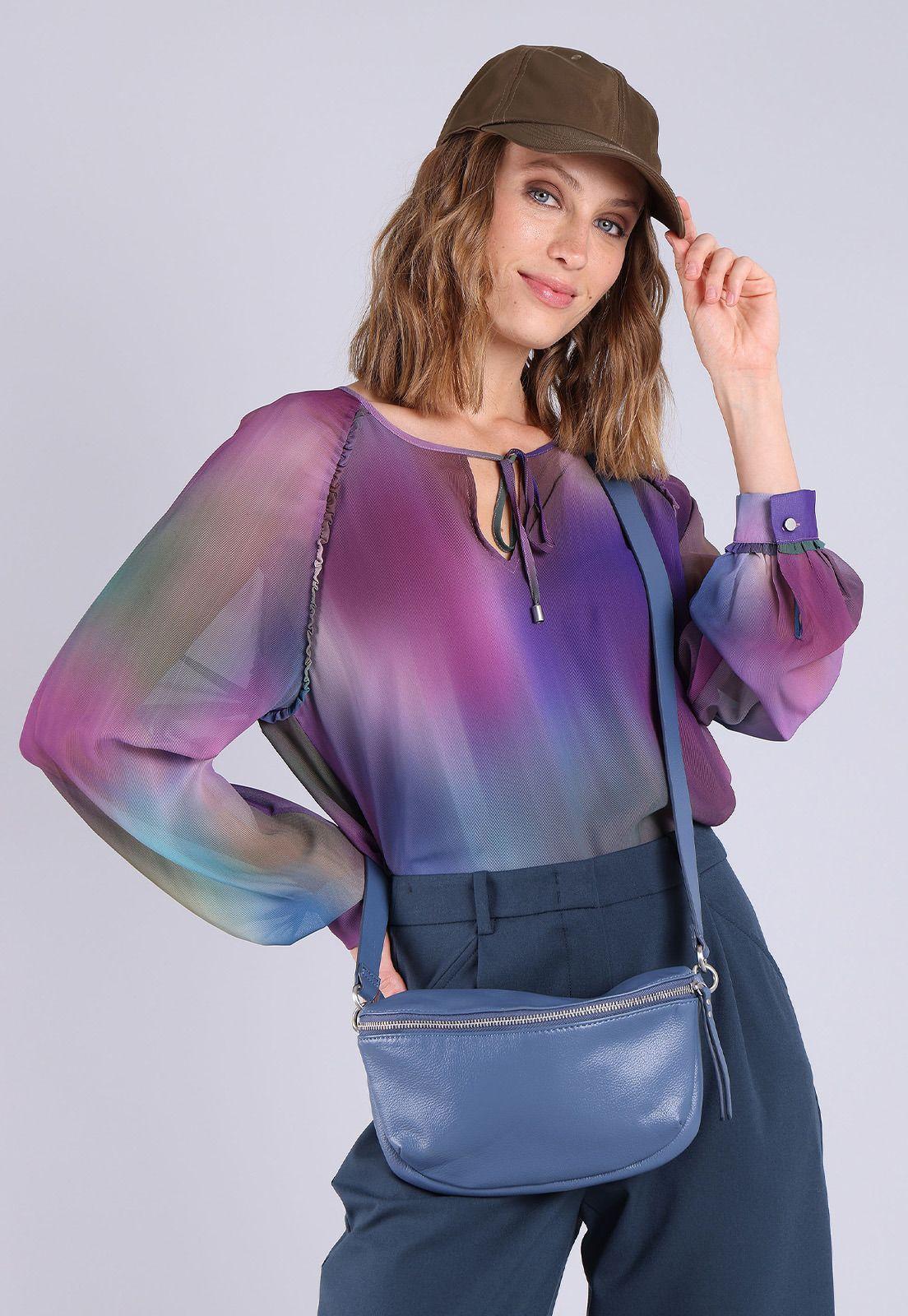 Blusa manga larga ajuste de cordón Mujer Esprit-0