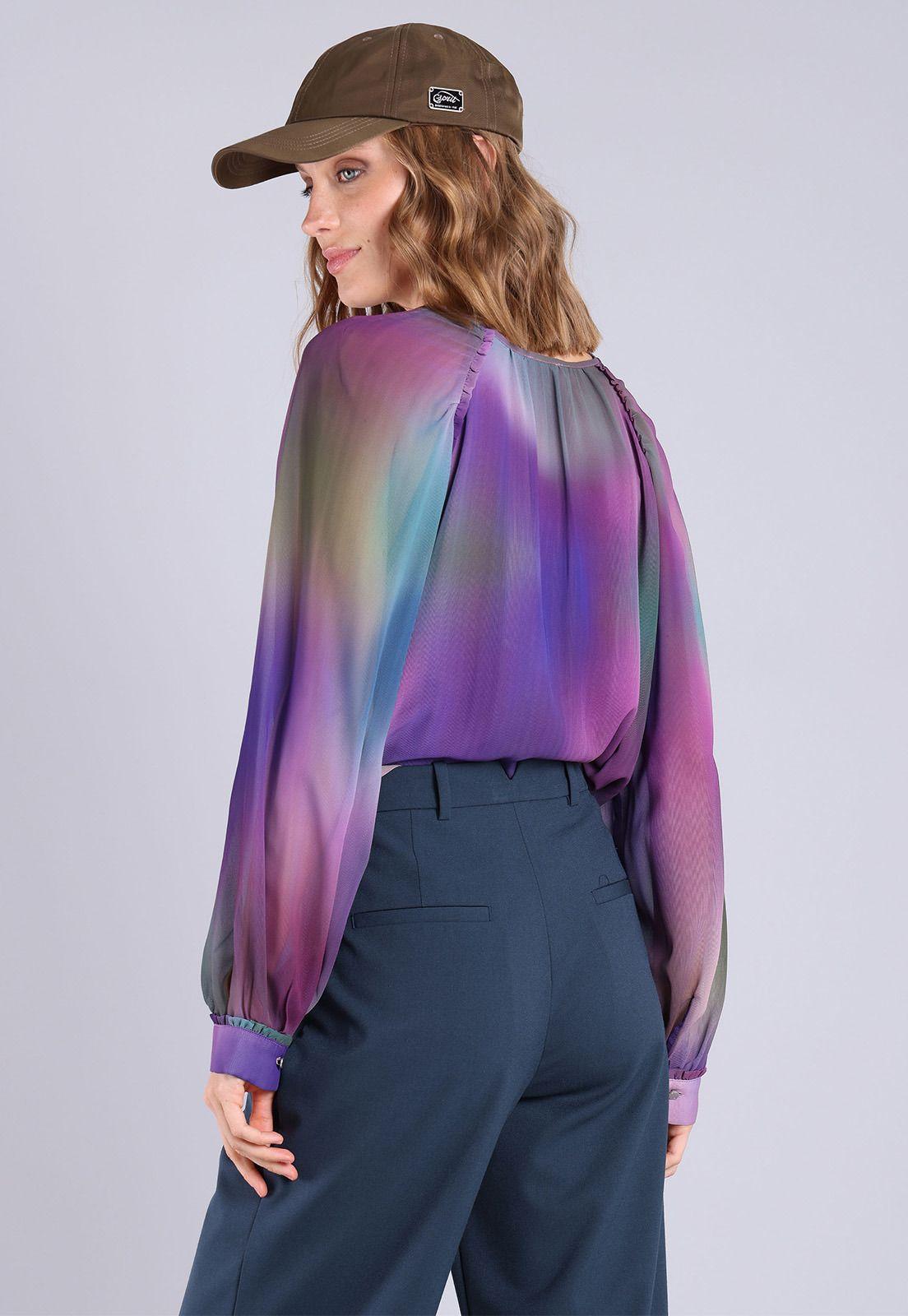 Blusa manga larga ajuste de cordón Mujer Esprit-2