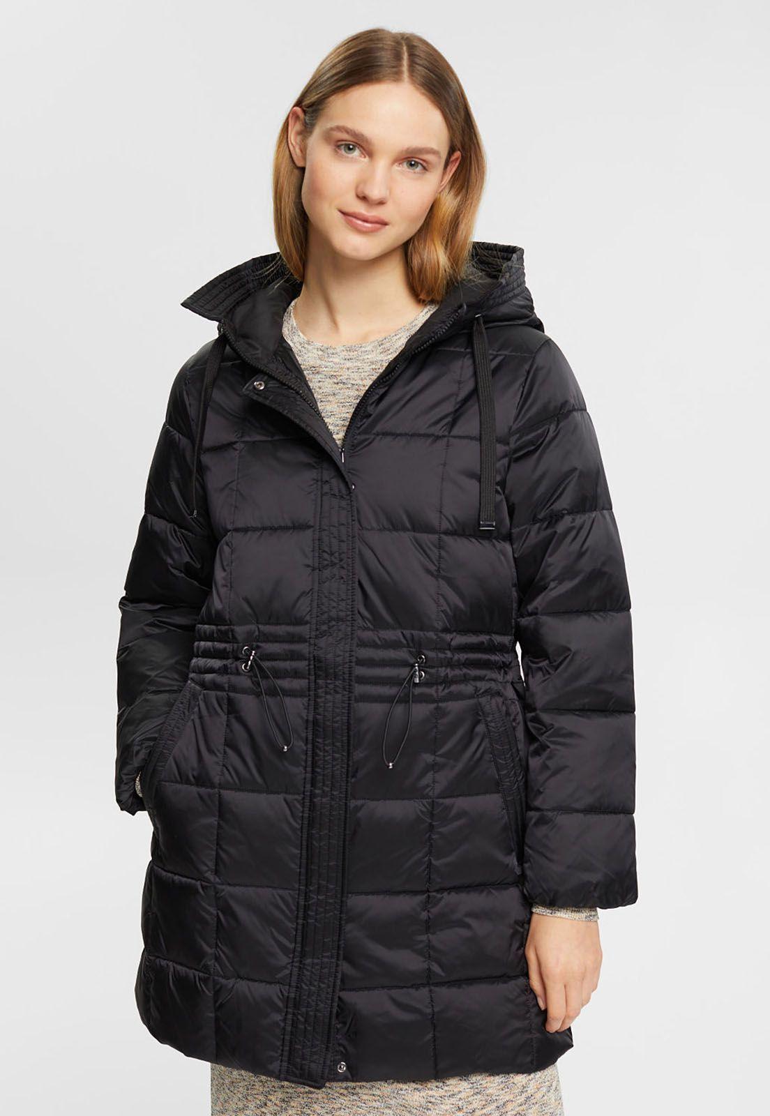 Parka Acolchada Con Cintura De Cordón Mujer Esprit-0