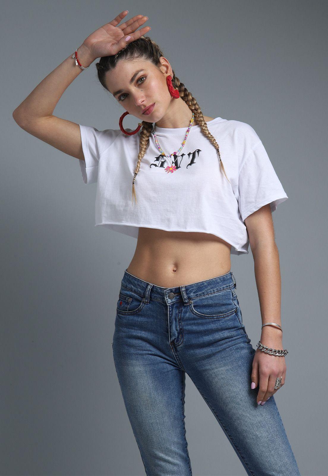 Polera Top Manga corta Mujer Soviet SPO1625BL-1