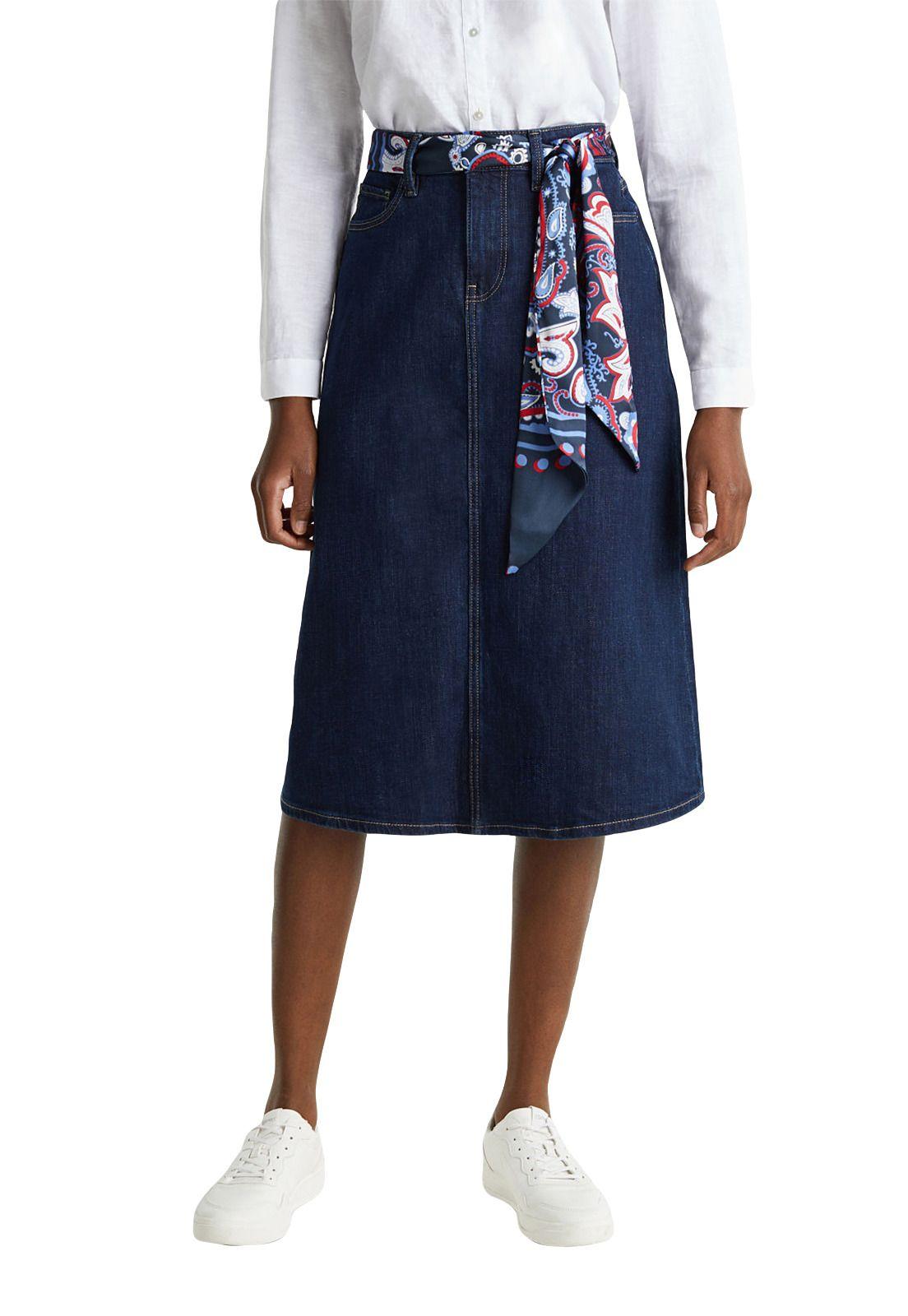 Falda cinturón estilo pañuelo bandana-4