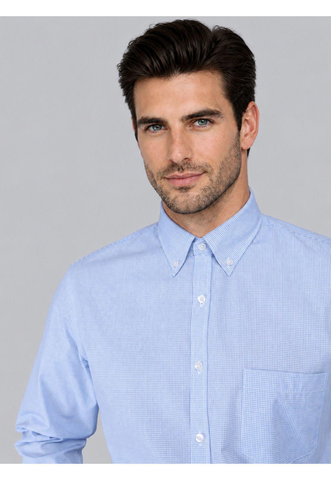 Camisa Formal A Cuadros Van Heusen VHCM555AZ-3