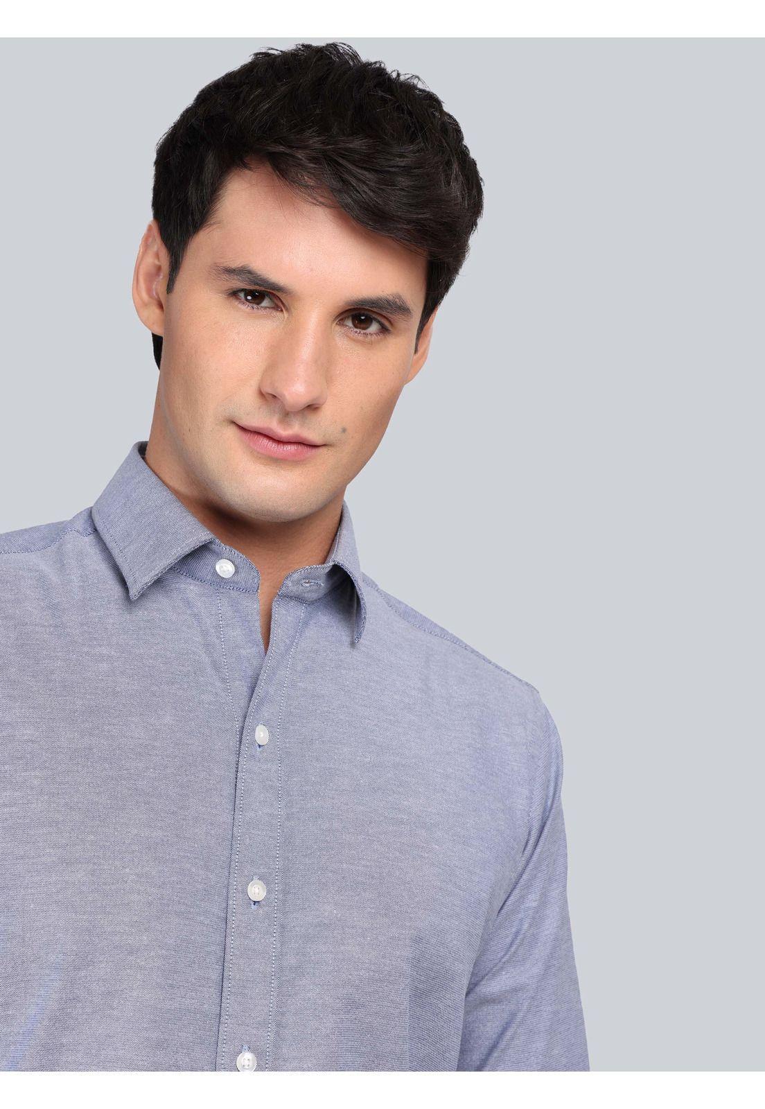 Camisa Melange Regular Fit Azul Arrow CM33067AZ-2