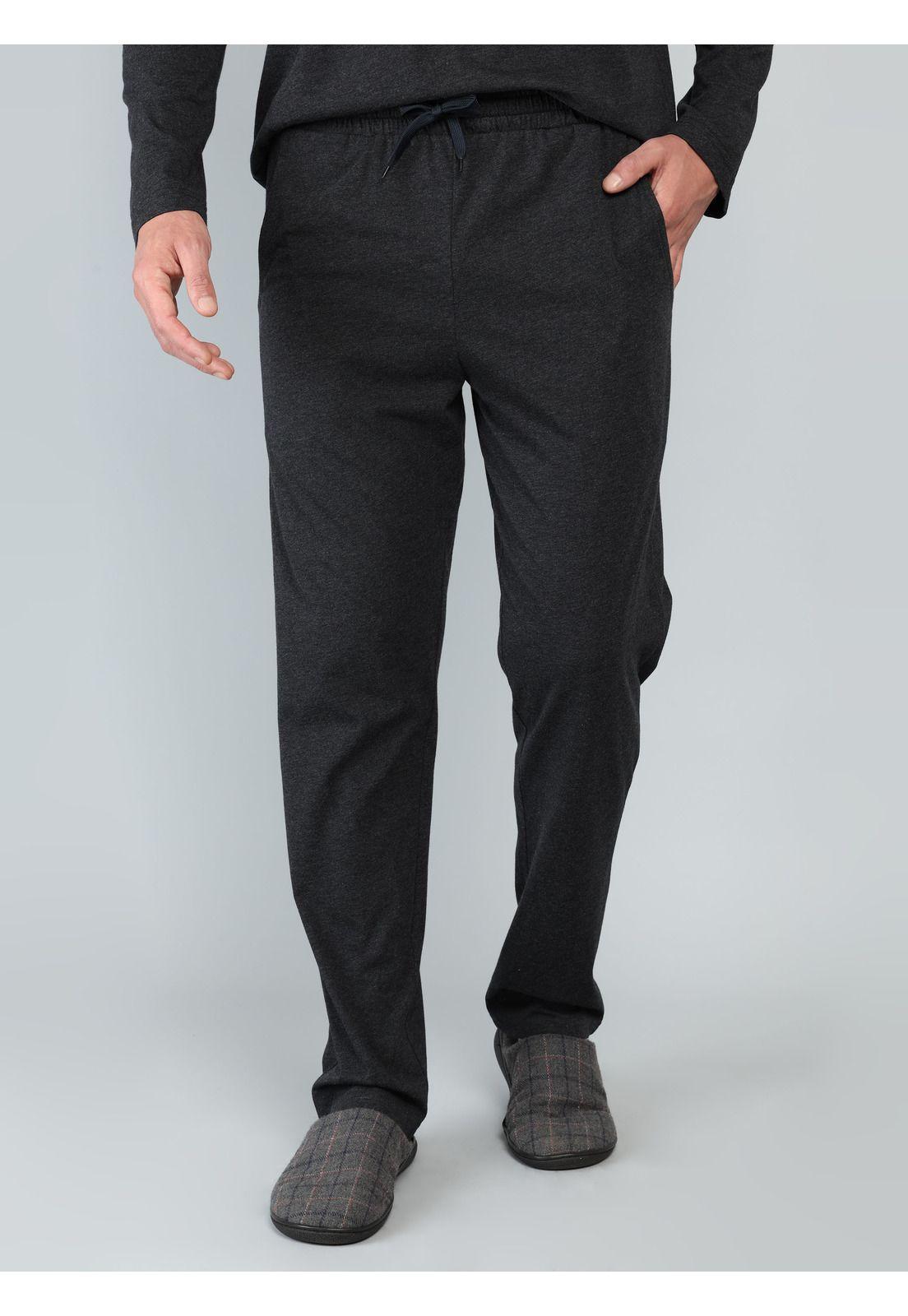 Pijama Largo Regular Fit Gris Arrow P1I3315GR-4