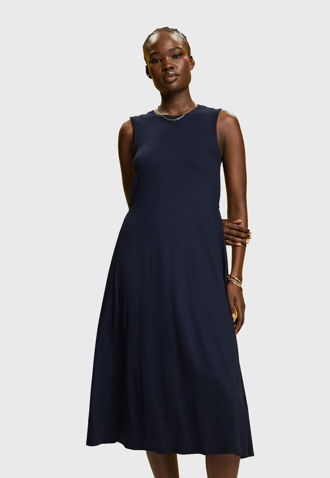 Vestido Midi De Punto Mujer Esprit Rubí-0