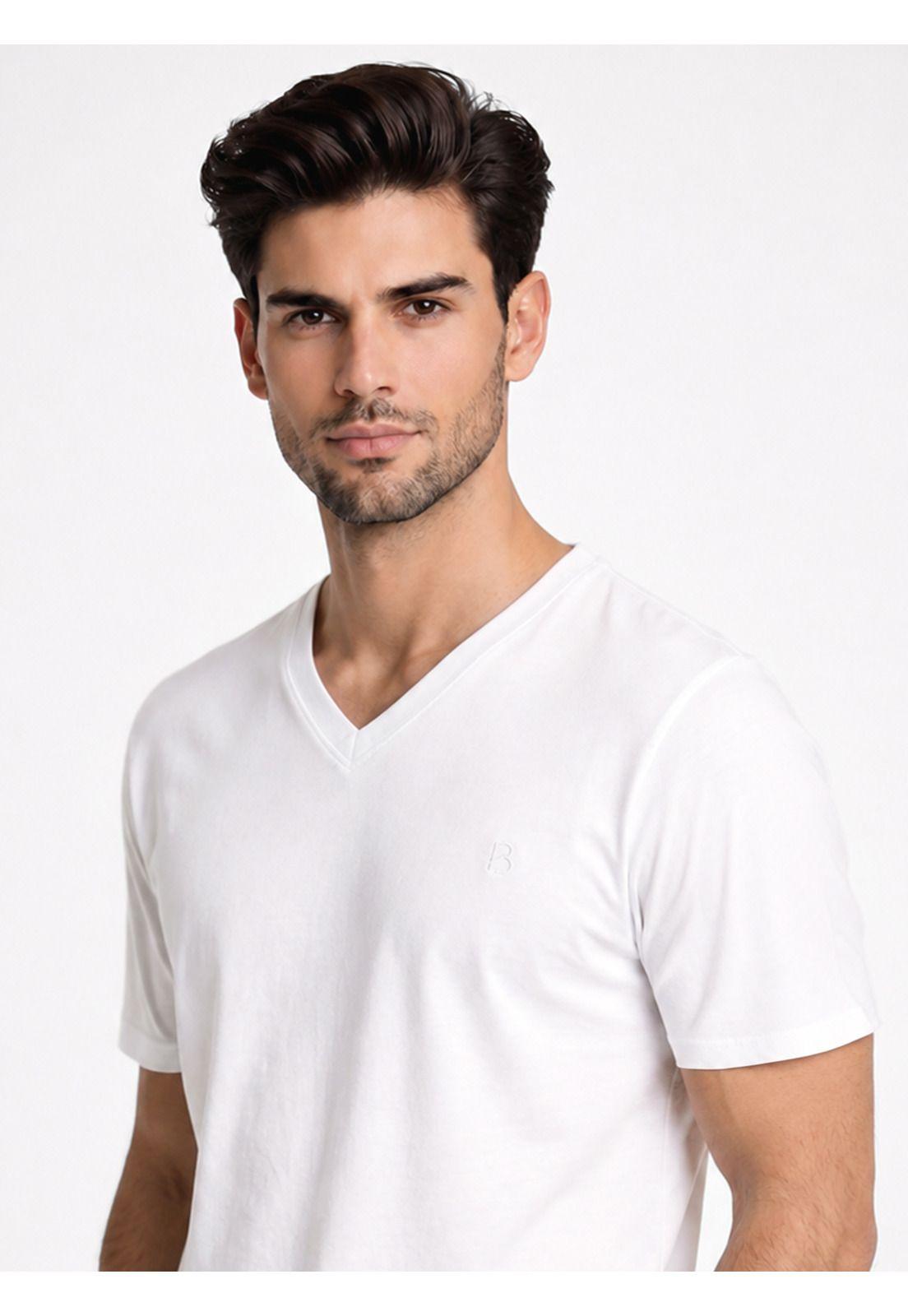 Polera Cuello V Regular Fit Blanco Piero Butti PBDVK54BL-2