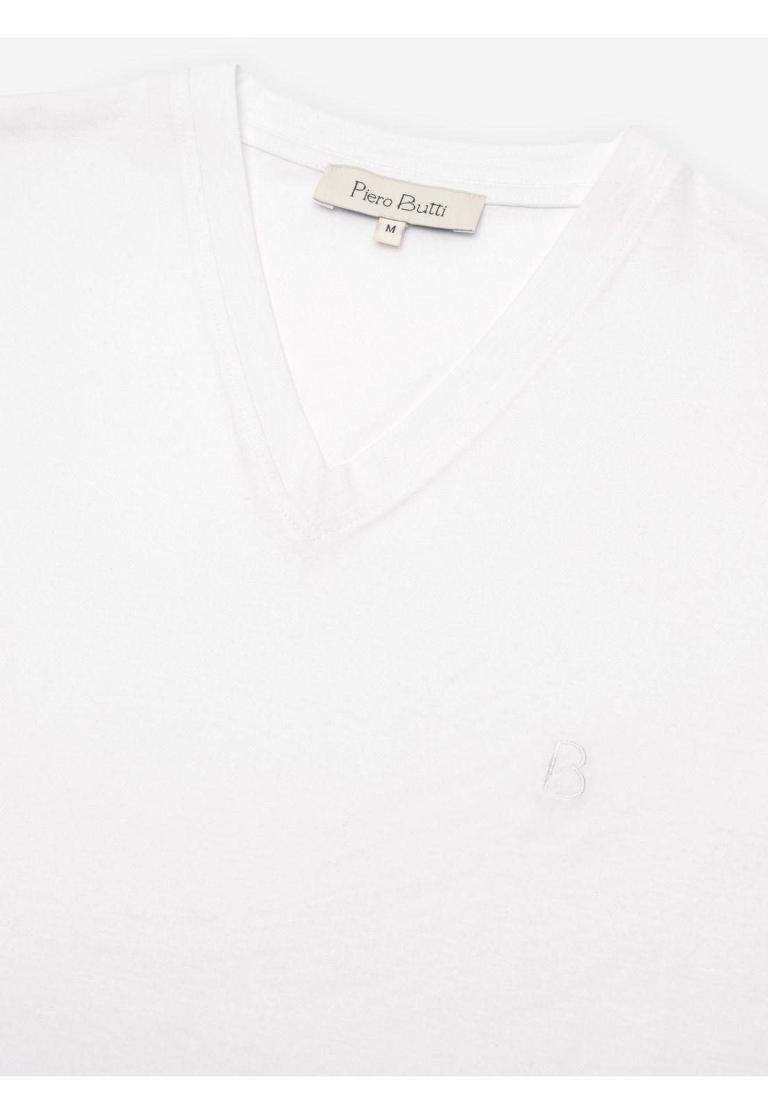 Polera Cuello V Regular Fit Blanco Piero Butti PBDVK54BL-4