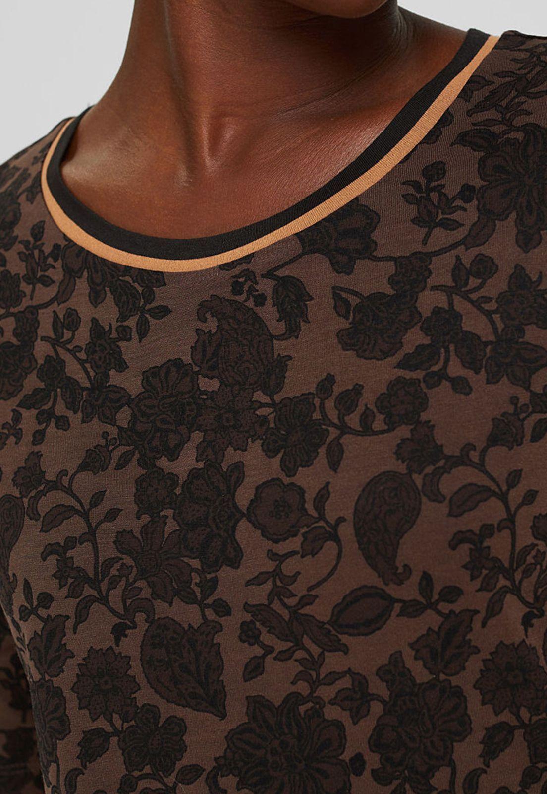 Polera Con Estampado De Flores Esprit invierno-2