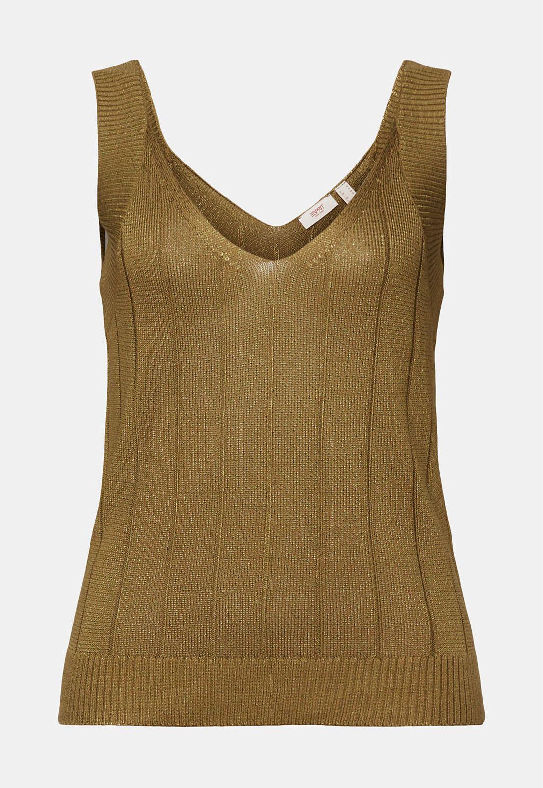 Polera De Punto Escote En V Con Tirantes Mujer Esprit-4