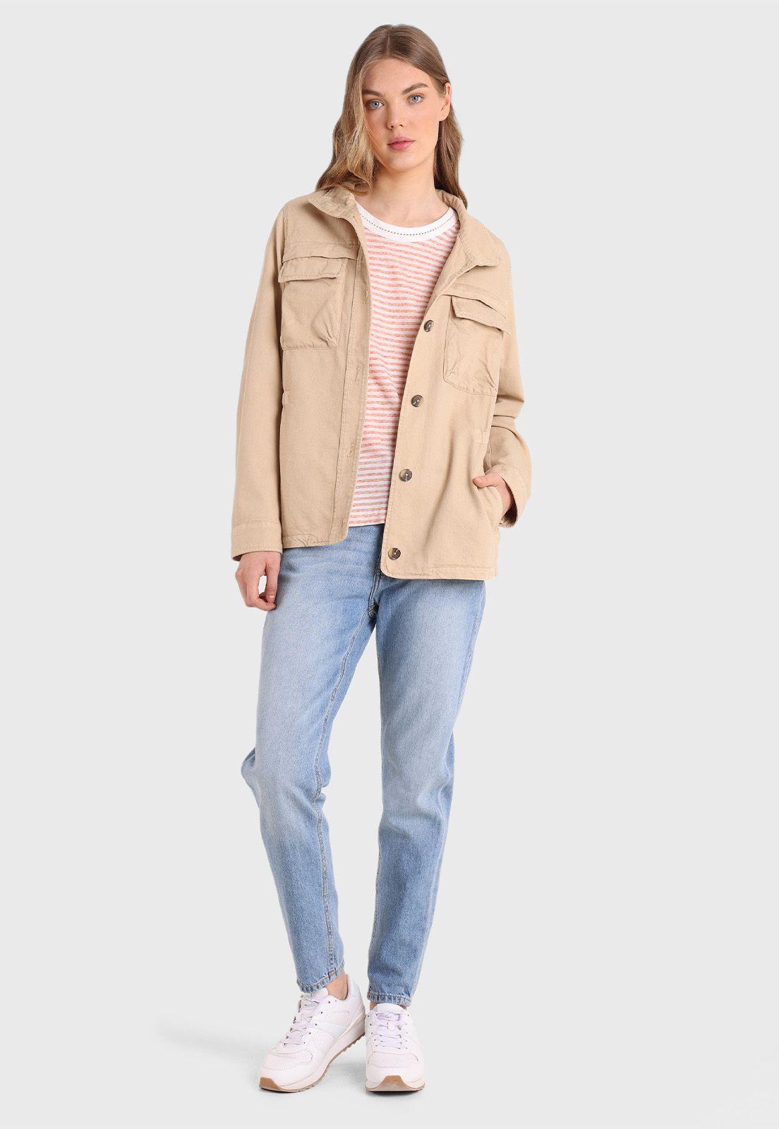 Chaqueta De Estilo Militar Mujer Esprit-3