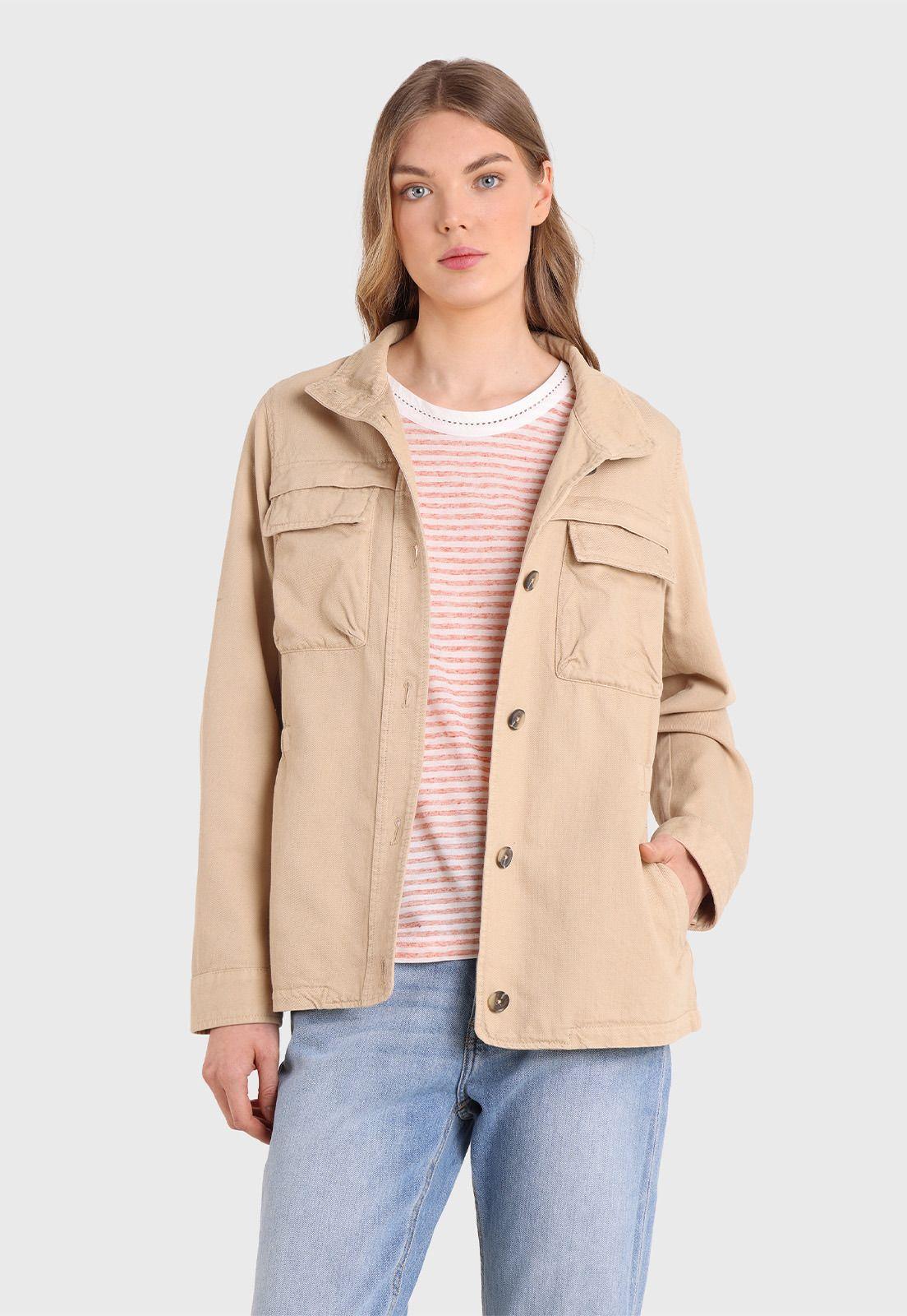 Chaqueta De Estilo Militar Mujer Esprit-0