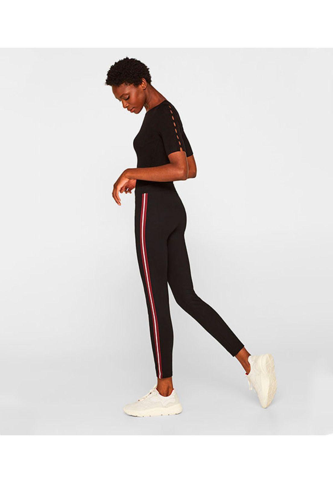 Leggings con rayas de estilo deportivo-4