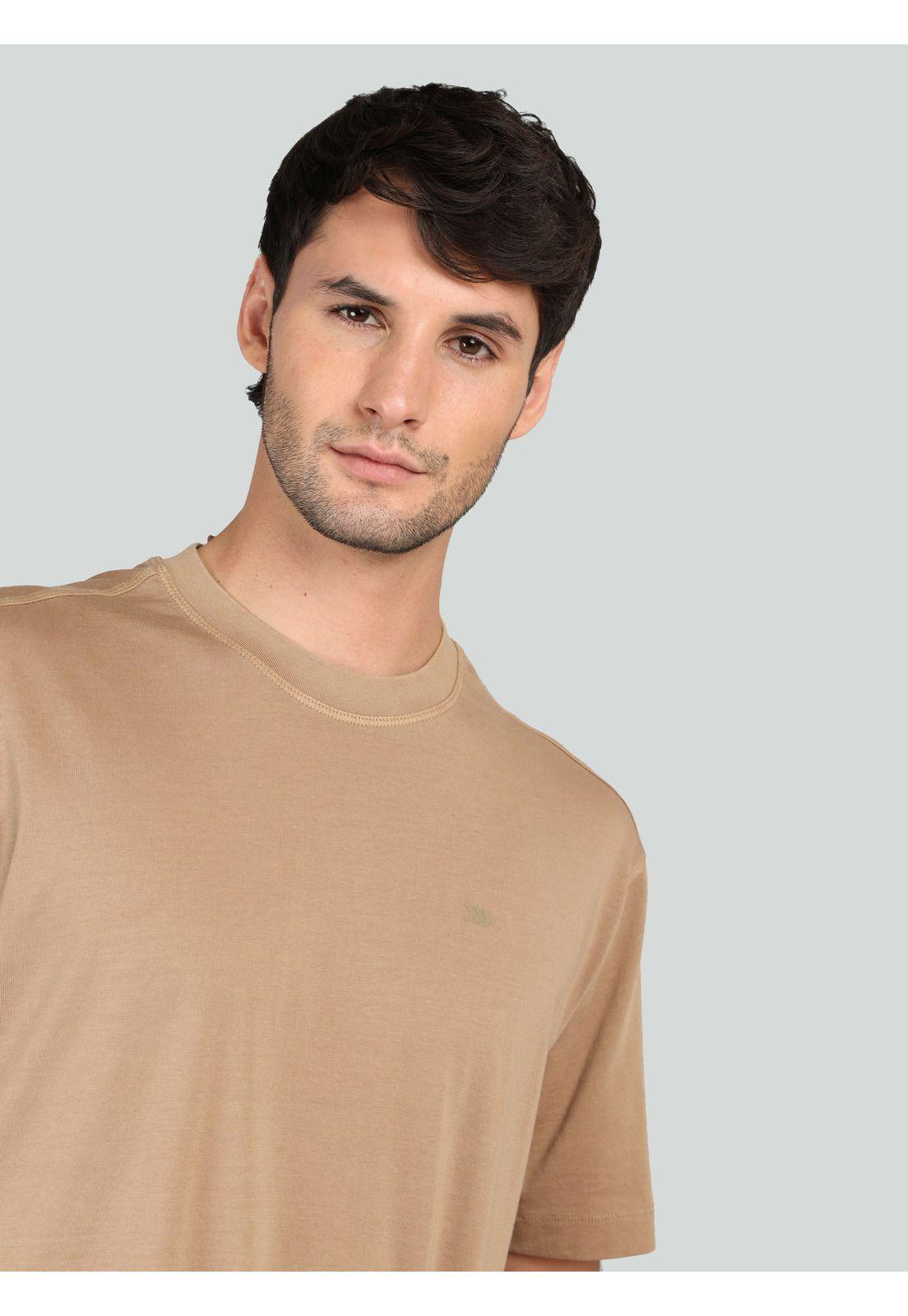 Polera Lisa Stone Wash Regular Fit Café Arrow PO33074CA-2