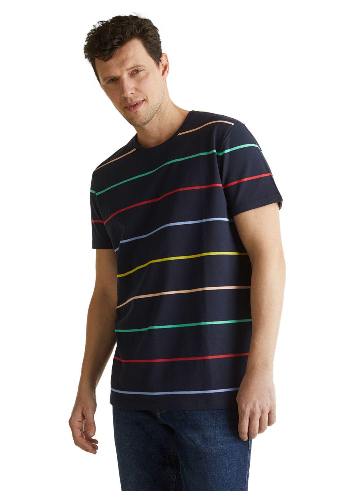 Polera piqué con rayas-0