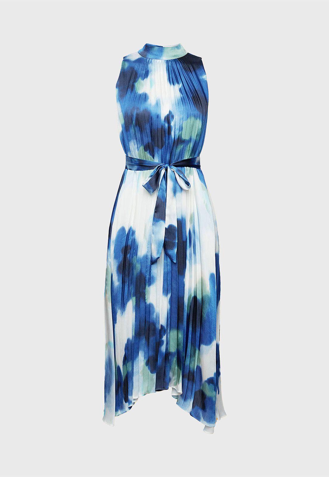 Vestido Efecto Arrugado Cuello Alto Mujer Esprit-3