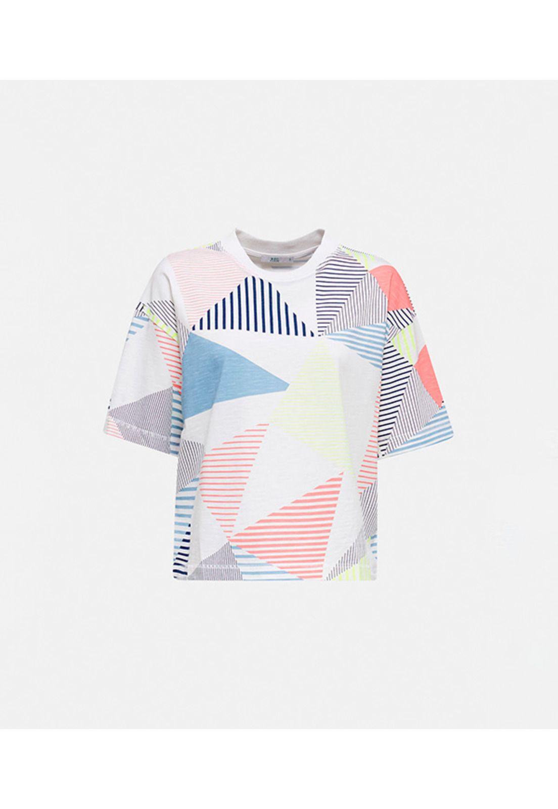 Polera corte cuadrado estampada-3