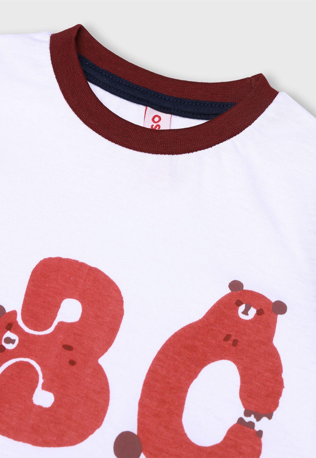 Polera Con Estampado Niño Osito PO2O001BL-2