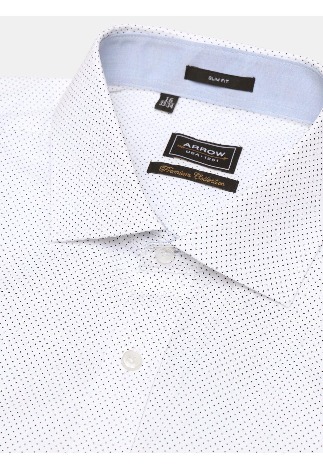 Camisa Formal Puntos Slim Fit Blanco Arrow ARM0624BL-4