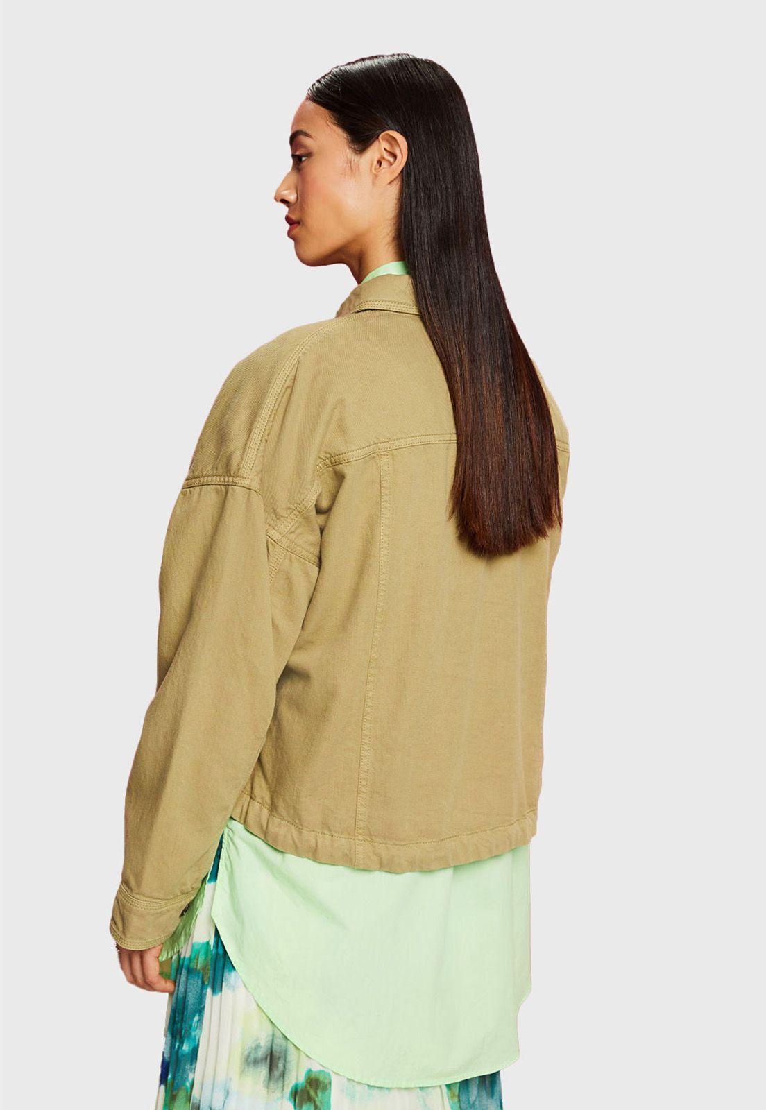 Chaqueta De Gabardina Corte Cuadrado Mujer Esprit 043EE1G318-1
