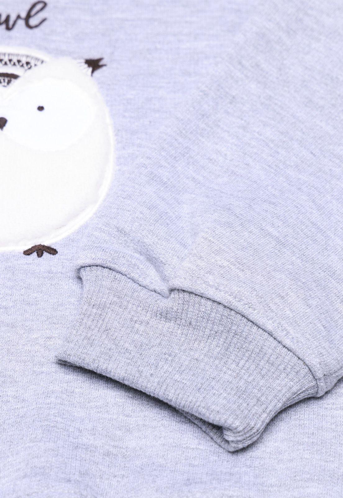 Poleron Detalle Bordado Niño Osito-3