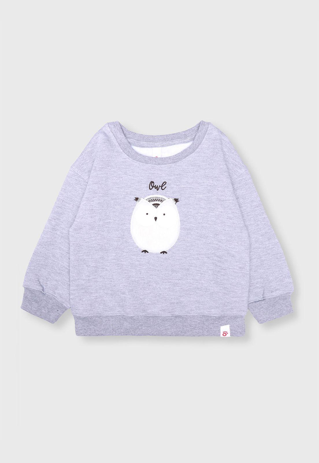 Poleron Detalle Bordado Niño Osito-0