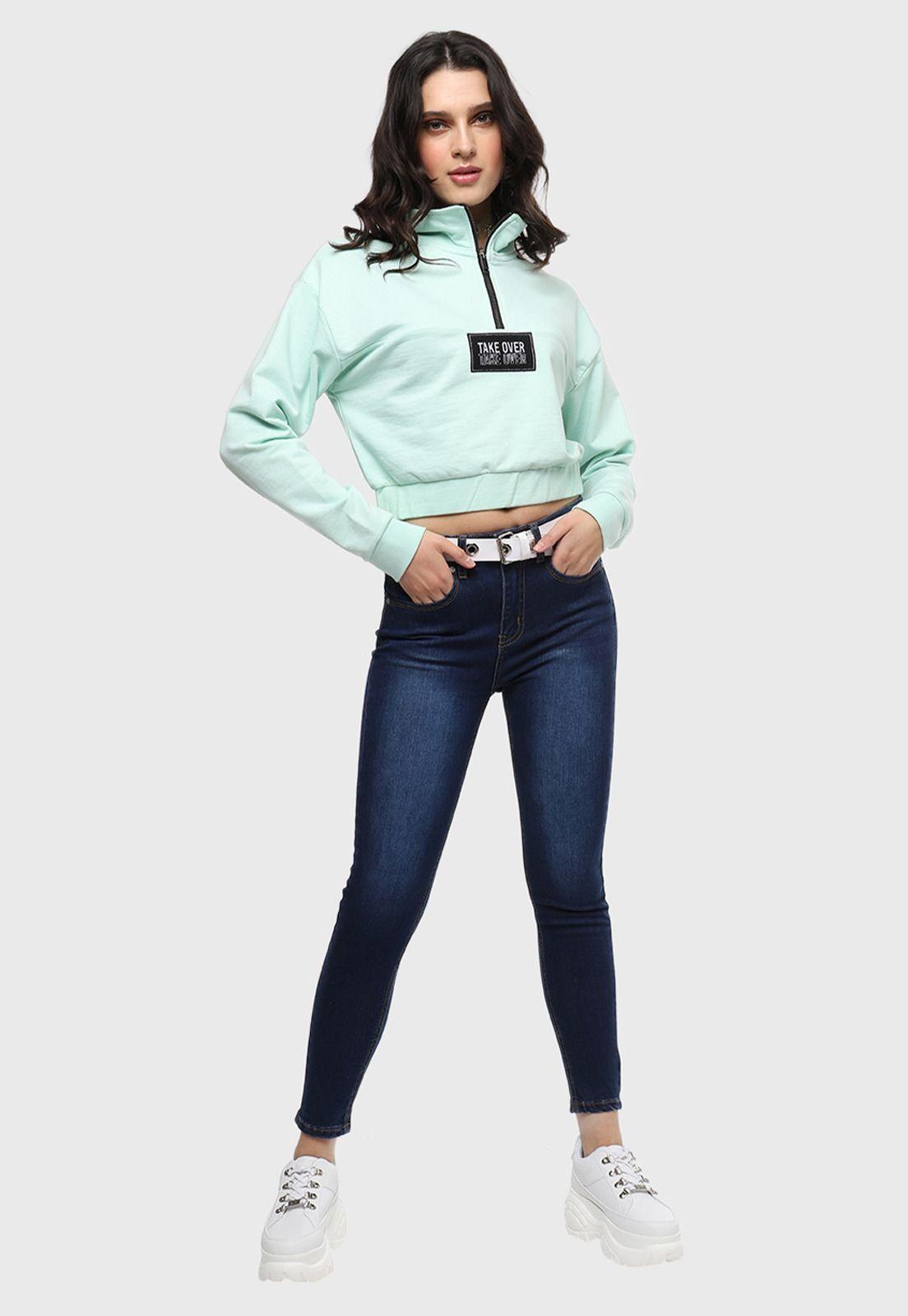 Polerón Cuello Mock Crop SVPL232AQ-3