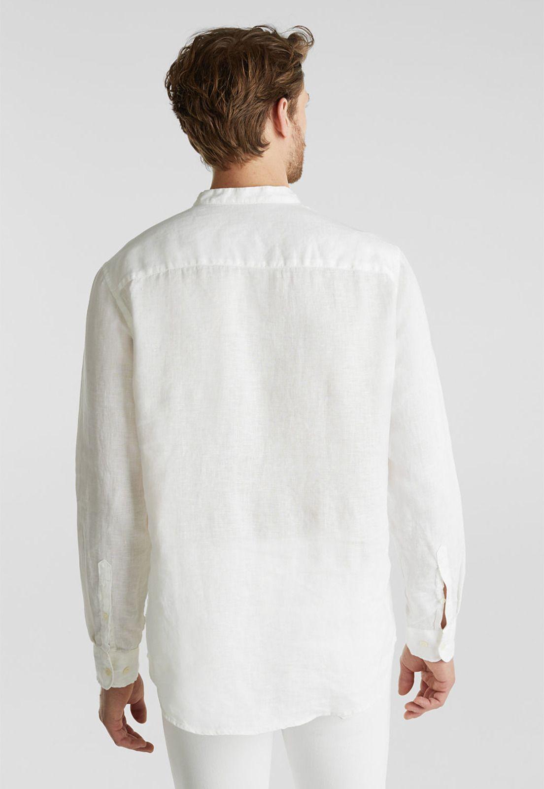 En lino: camisa cuello alto-1