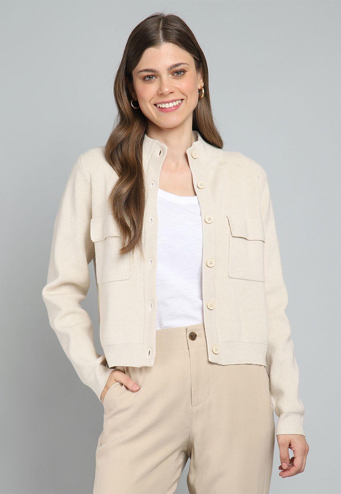 Cardigan Abotonado Cuello Alto Mujer Esprit M025153-0