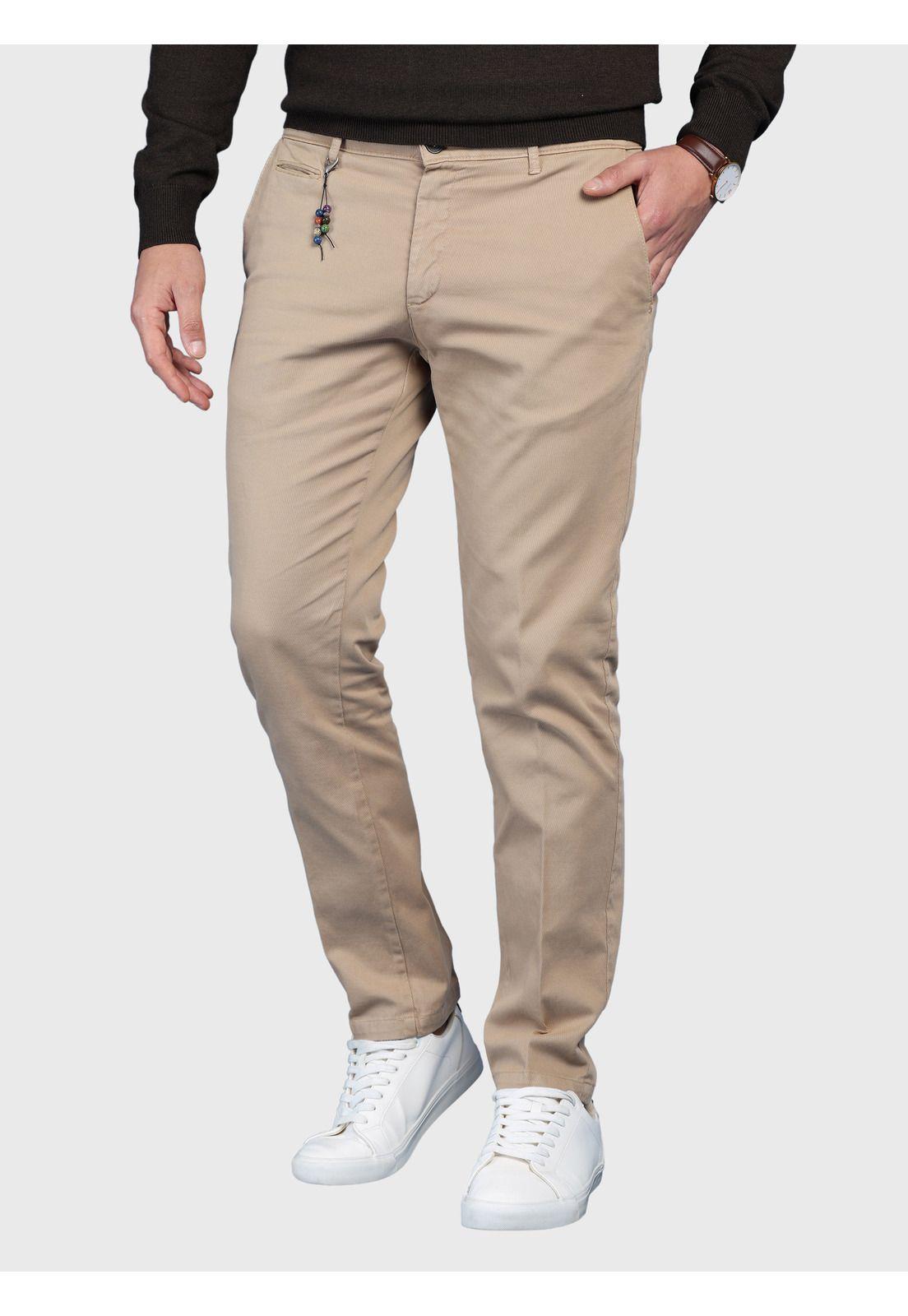 Pantalón Texturado Spandex Tailored Fit Beige Arrow PAI3320BE-0