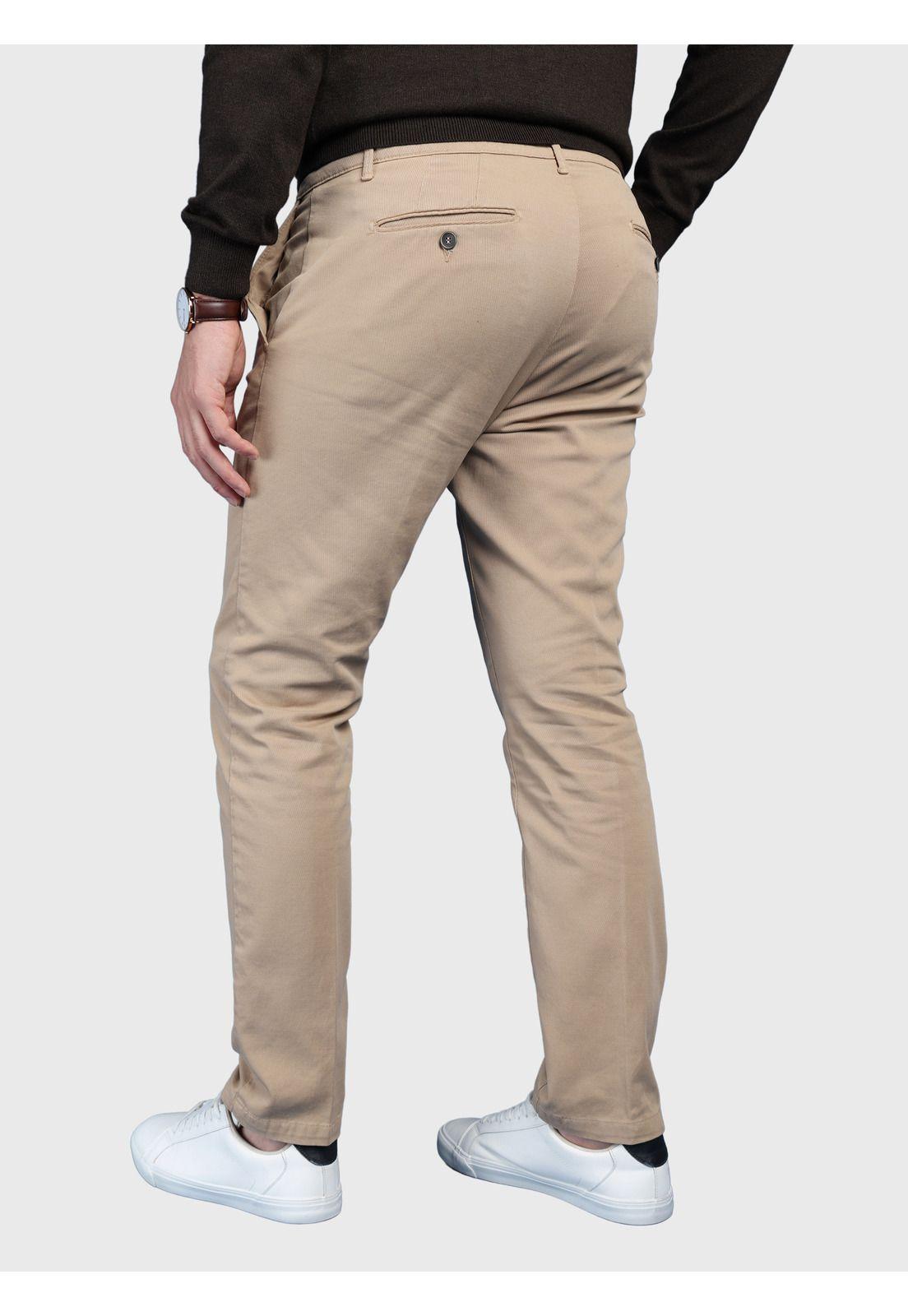 Pantalón Texturado Spandex Tailored Fit Beige Arrow PAI3320BE-1