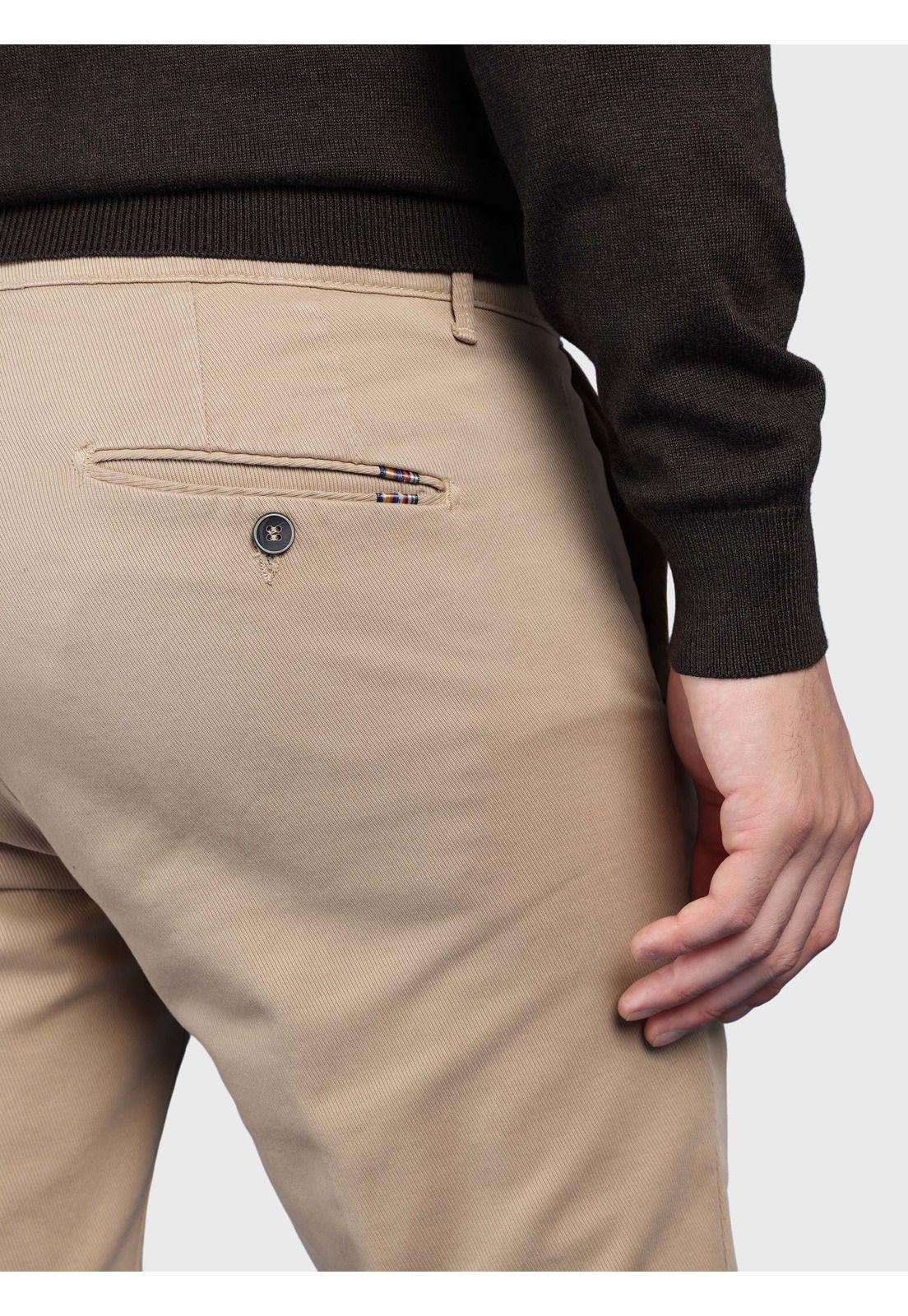 Pantalón Texturado Spandex Tailored Fit Beige Arrow PAI3320BE-4