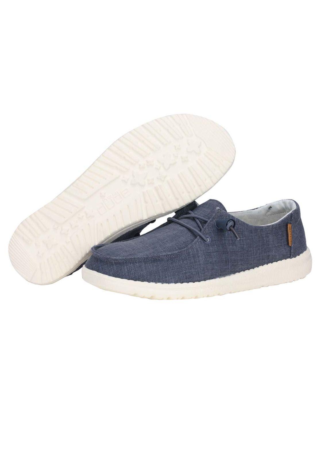 Zapato Wendy Chambray Navy White HeyDude-2