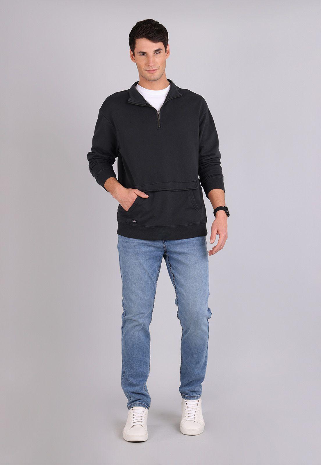 Poleron Half Zipper Hombre Soviet-3