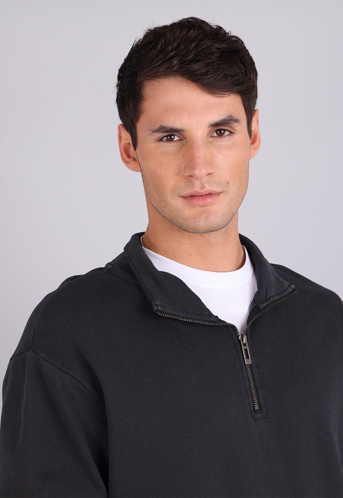 Poleron Half Zipper Hombre Soviet SPLH670NE-2