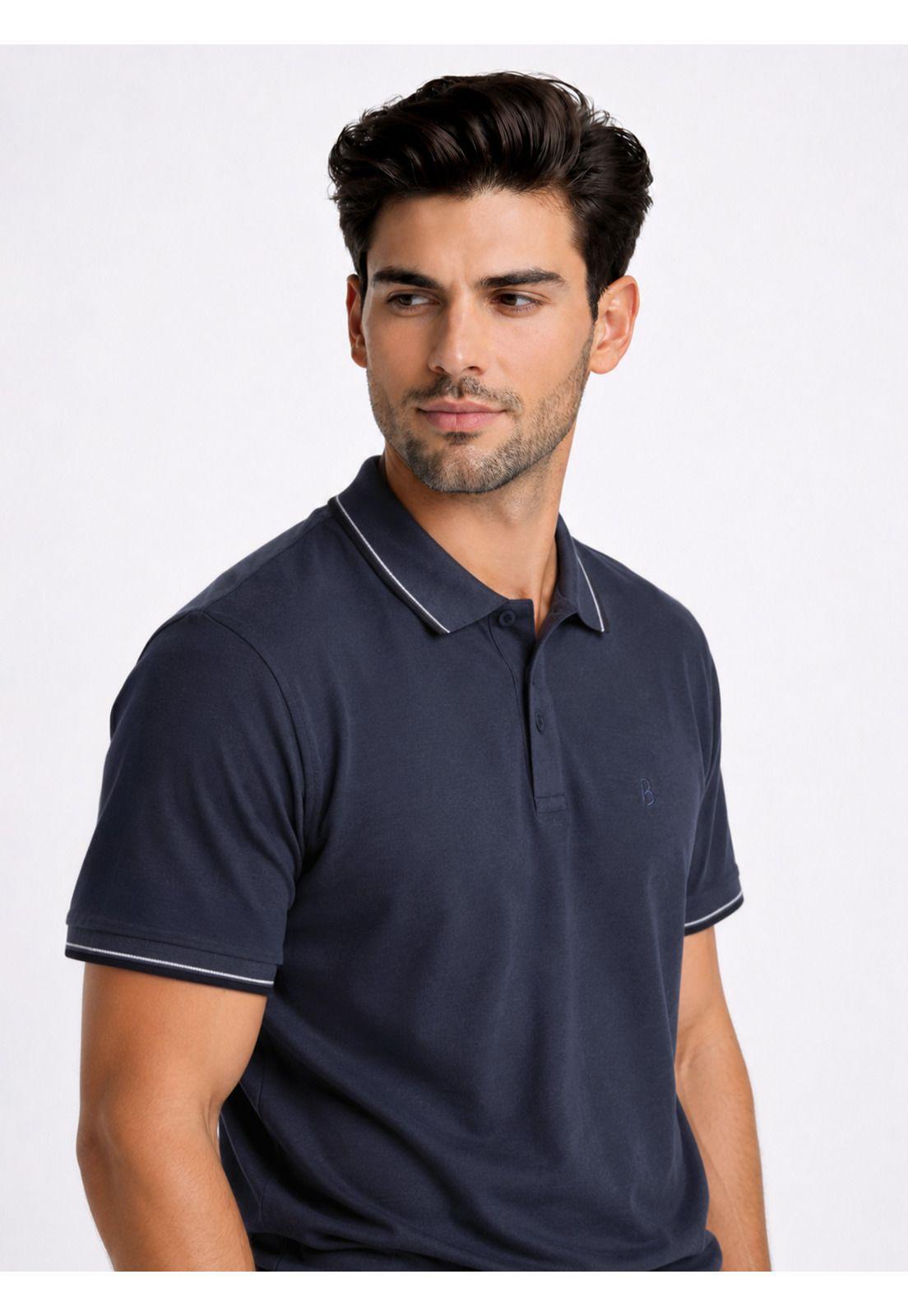 Polera Pique Regular Fit Azul Piero Butti PBDVK51AZ-2