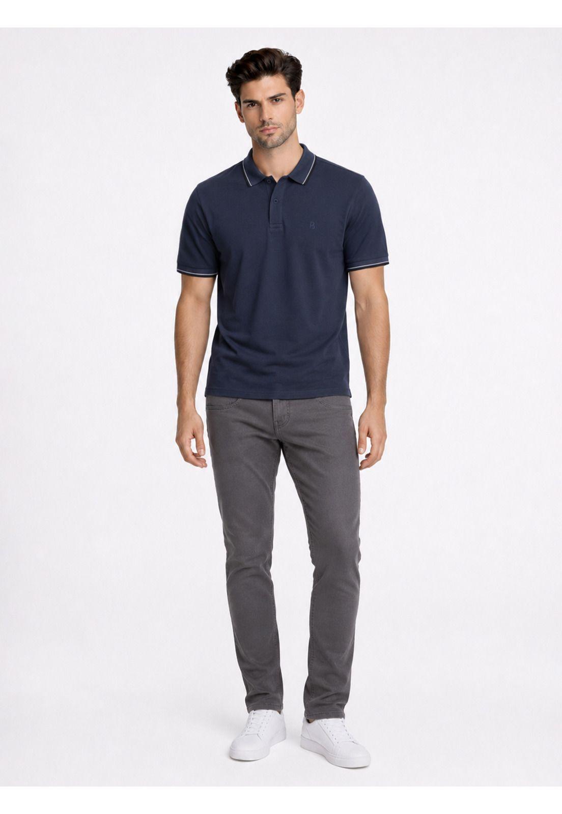 Polera Pique Regular Fit Azul Piero Butti PBDVK51AZ-3