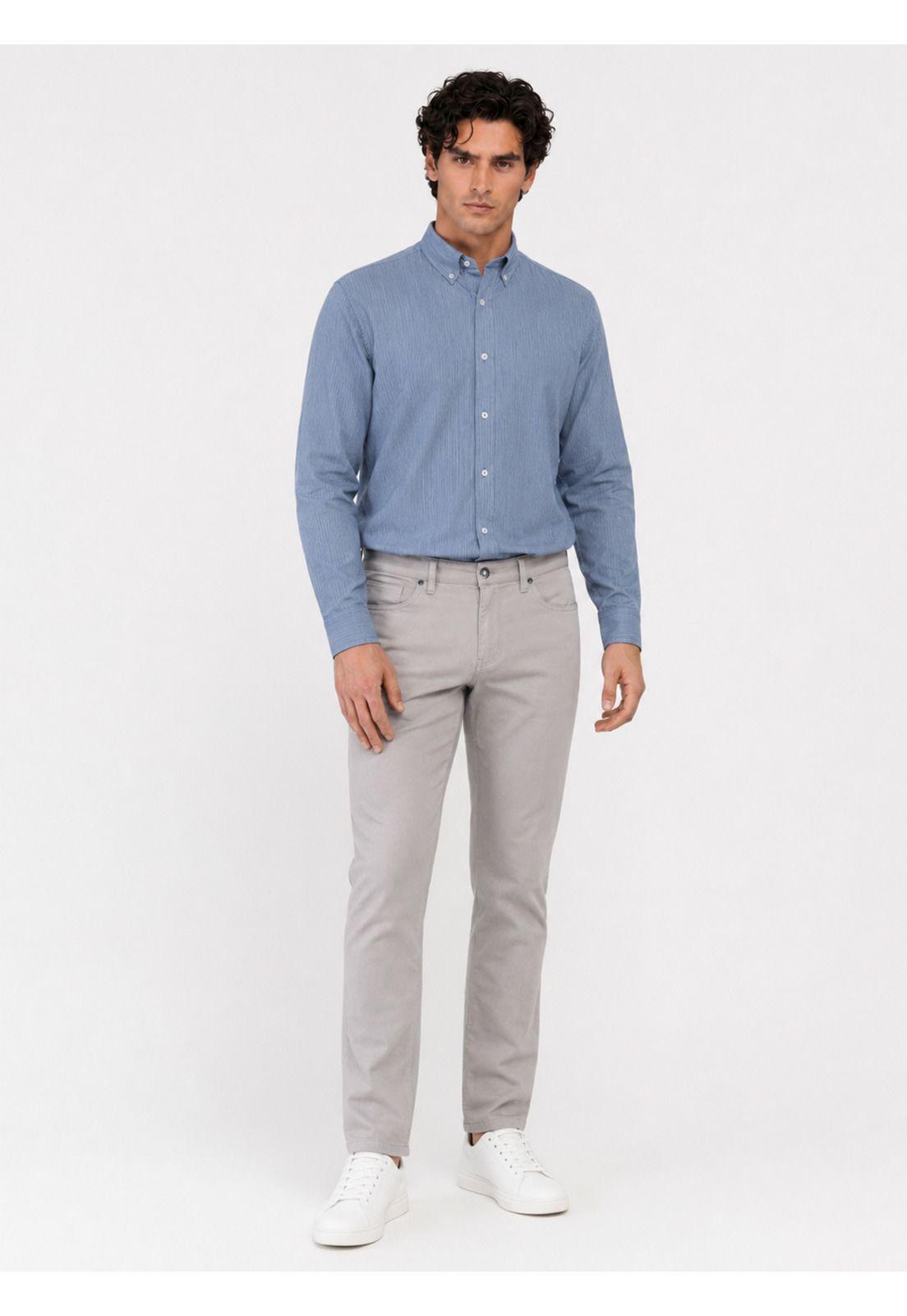 Pantalón 5 Pocket Spandex Regular Fit Gris Arrow PA34081GR-3