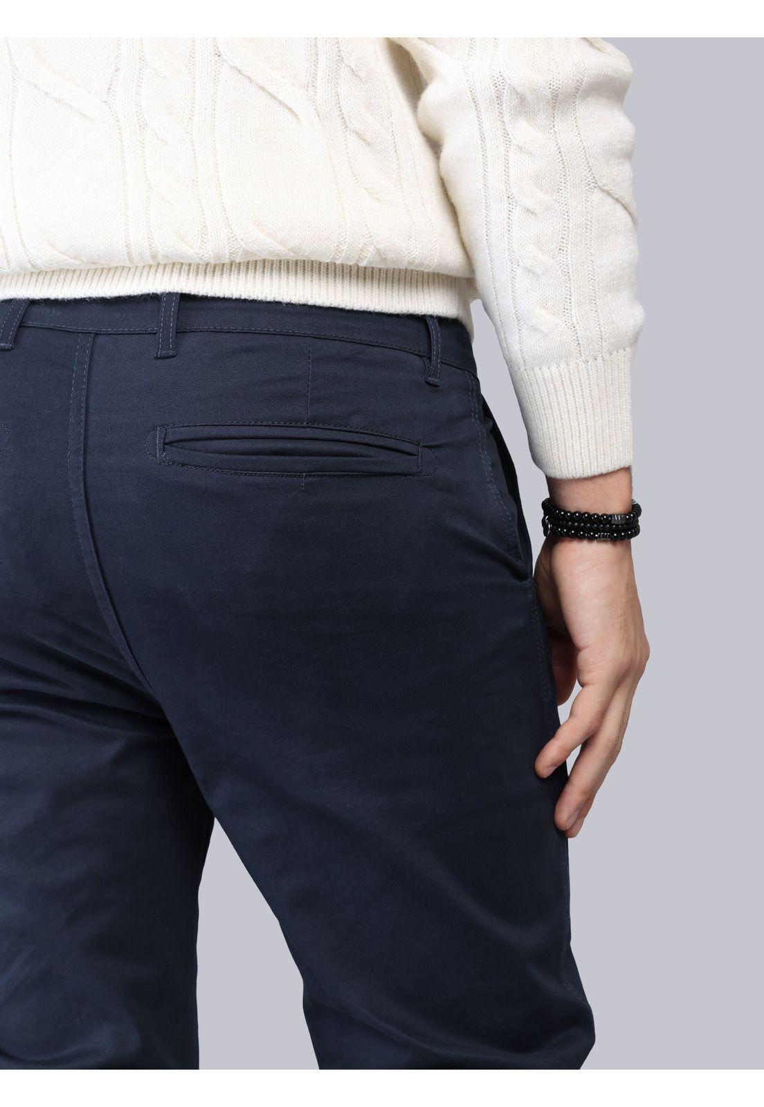 Pantalón Chino Spandex Regular Fit Azul Marino Soviet SCIB100NB-4