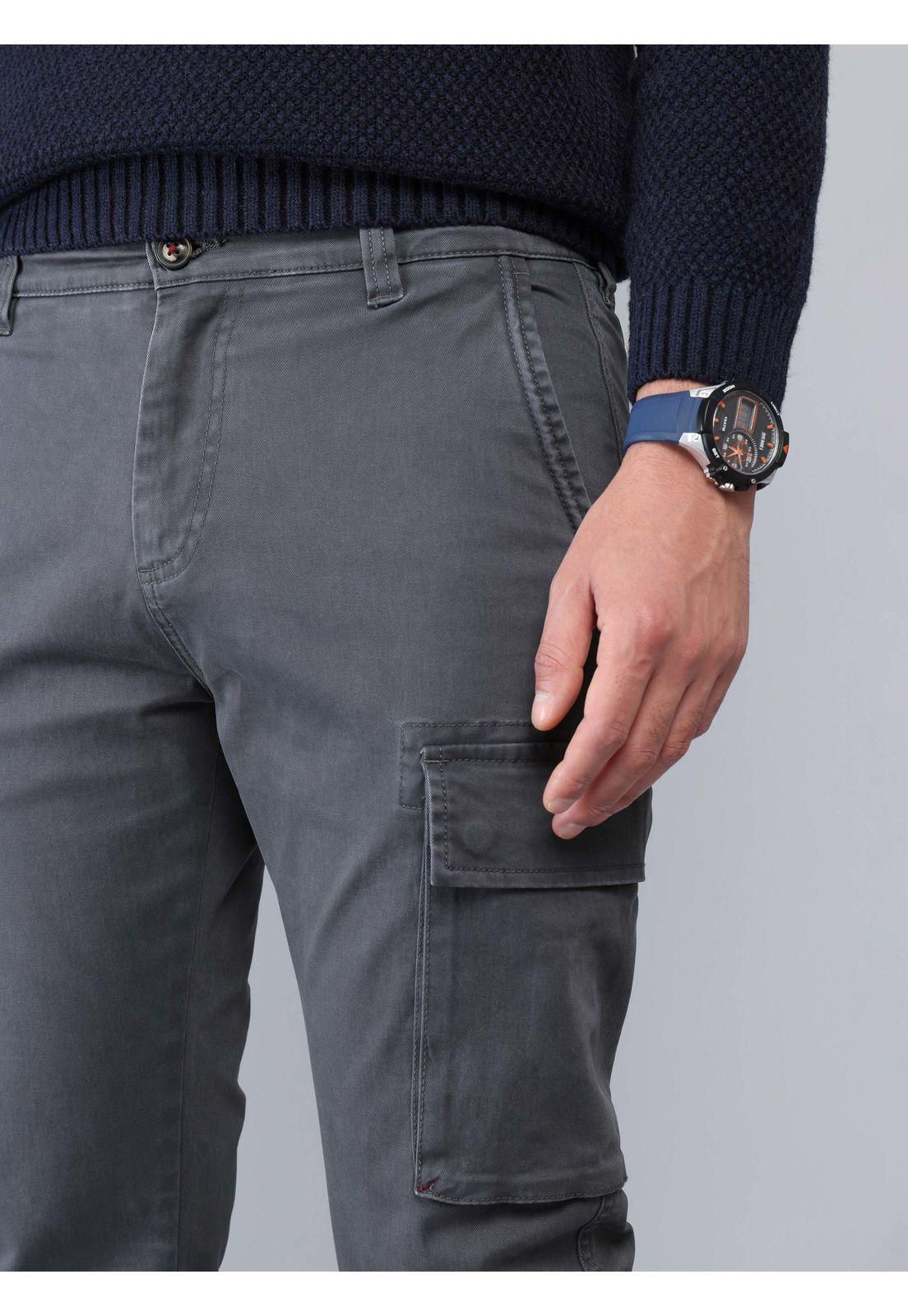 Jogger Cargo Spandex Regular Fit Gris Soviet SCIB083GR-2