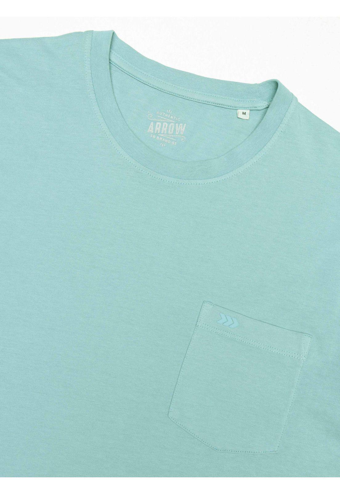 Polera Algodón Lisa Regular Fit Verde Claro Arrow PO34031AQ-4