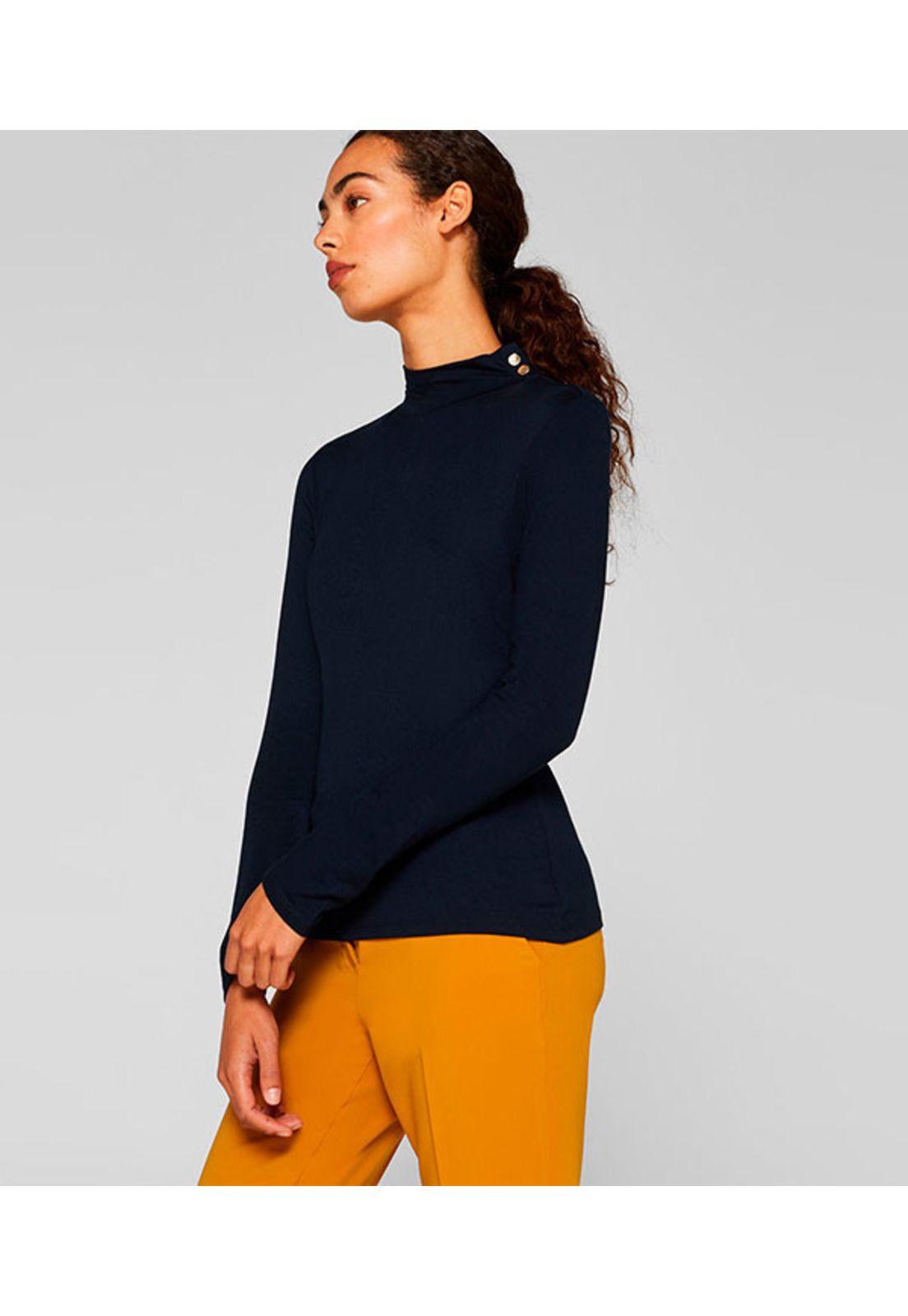 Polera con cuello alto-0